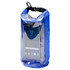 A blue 2.5L dry bag with a transparent front and a secure closure, featuring a logo.