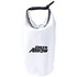 A 2.5L dry bag in white, featuring a black logo and a closure clip at the top.