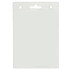 A clear plastic badge holder measuring 110mm W x 160mm H with a slot for attachment at the top.