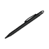 A black stylus pen with a sleek design and a silver tip, featuring a clip and branding.