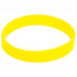 A yellow silicone wristband featuring a logo, designed for promotional use in exhibitions and events.
