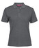 A grey polo shirt featuring a classic collar and a logo on the chest. Short sleeves and a streamlined design.