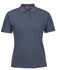 A dark grey polo shirt with a collar, short sleeves, and a buttoned placket. It features a logo.