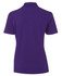 A purple polo shirt featuring a classic collar and short sleeves. The back view showcases a minimalist design.