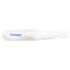 A white promotional product with a transparent cap and a logo. The item appears to be a tool for slicing or spreading.