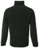 A dark green polar fleece jumper featuring a half zip and a high collar. It has a plain design with no visible logos.
