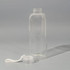 A drink bottle made of clear borosilicate glass with a removable cap and a loop for easy carrying.