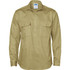 Close Front Cotton Drill Shirt - Long Sleeve