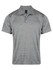 A grey men's polo shirt featuring a collar and short sleeves. It has a logo on the chest.