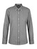 A black and white checkered ladies' long sleeve button-up shirt with a collar and branding.
