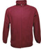 A maroon polar fleece zip-through jacket featuring a high collar and a zip closure. The jacket has a logo.