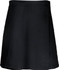 A black girls' school skort featuring a pleated design. The product has a logo on it.