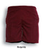 Burgundy kids' microfibre sports shorts with an elastic waistband and a simple design.