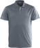 A grey kids' basic polo shirt featuring a classic collar and three buttons, with a brand logo.