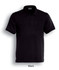 A black ladies' classic polo shirt with short sleeves and a collar, featuring a logo.