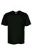 A plain black micromesh tee shirt featuring short sleeves and a round neck design. It includes a brand logo.