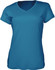 A ladies' brushed v-neck tee shirt in a vibrant blue colour, featuring a soft finish and short sleeves.
