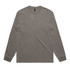 A long-sleeved tee in faded olive green with a crew neckline and a logo tag.