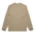 A long-sleeve tee in a faded olive green with a plain back and fitted cuffs. It features a logo on the label.