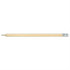 A grey-lead pencil with a wooden body and a silver ferrule at one end.