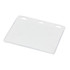 A clear vinyl ID holder featuring three top holes for attachment.