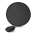 A portable fan with a circular design, accompanied by a matching pouch for easy storage and transportation.