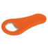 A drink bottle opener in vibrant orange with a metal opening mechanism and a sleek, ergonomic design.