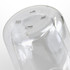 A clear double wall glass with a smooth surface and a logo, designed for beverages, holds 330ml.