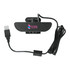 A black 1080P HD webcam with a built-in microphone and USB connection, featuring a logo on top.