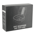 A black RPET headphone and tech case box featuring a logo and an illustration of the product inside.