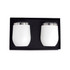 A drinkware gift set featuring two white insulated cups in a black box with cushioning.