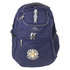 A navy blue High Sierra Access 3.0 Backpack with multiple compartments and a side mesh pocket. It features a logo.