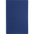 A navy blue Solid Saddlestitch Bound JournalBook featuring a smooth cover and a logo on the front.