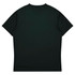 A dark green T-shirt with a crew neck and short sleeves, displaying a plain back. Features a logo at the neck.