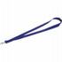 A blue lanyard with a lobster clip, designed for exhibitions and events. Features a branding logo.
