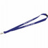 A blue lanyard with a lobster clip, featuring a logo and text design. Ideal for events and exhibitions.
