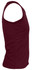 A burgundy men's singlet featuring a fitted design and no sleeves, with a logo on the side.