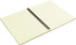 A spiral-bound A4 notebook with lined pages, featuring a cream-coloured interior and a dark cover.
