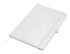 Apex A5 Notebook in white, featuring a flexible cover, elastic band closure, and ribbon bookmark.