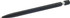 A sleek black metal pen with a silver clip and cap, featuring a logo on its body.
