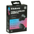 A box of Skullcandy Jib True 2 earbuds in black with a logo, featuring details about battery and controls.