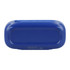A blue Bluetooth speaker with a smooth, rectangular design. The product features a logo on its surface.