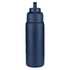 A drink bottle in navy blue, featuring a sleek design and a flip-top lid. Includes a logo on the side.