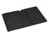A black passport wallet with multiple card slots and a smooth, textured finish, featuring an interior pocket.
