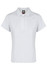A light grey polo shirt with a classic collar and button placket, featuring a logo on the label.
