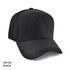 A black cap with a structured front and mesh back, featuring a logo.