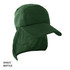 A green Legionnaire cap with a wide brim and a neck flap, featuring a logo on the front.
