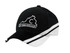 A black and white cap with a logo and text indicating a 10th anniversary.