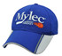 A blue cap with a white mesh underside and a logo on the front. Features include a sporty design and curved brim.