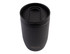 A drink bottle in sleek black, featuring a leakproof lid and a brand logo on the front. Ideal for travel.